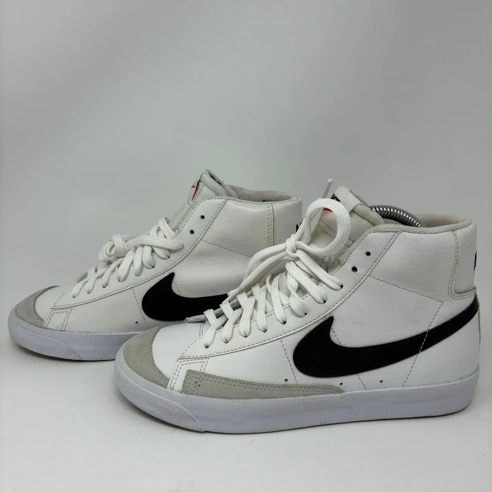 Nike Blazer Mid '77 GS DA4086-100 Youth 6.5Y White Black High Top Sneakers